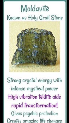 Crystal moldavite Healing Crystals For You, Reiki Symbols, Moldavite Stone, Gemstone Meanings, Crystal Energy, Crystal Therapy, Witchy Things, Crystal Magic