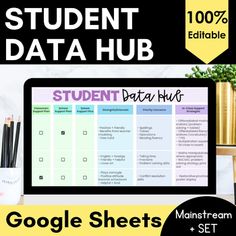 the student data hub has been set up for google sheets, and is ready to be used