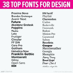 the top font styles for design