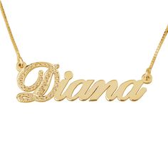 Choose any name to customize on this Cubic Zirconia One Letter Name Necklace in Gold Plating, with one letter beautifully sparkling with stones. Shop Now! Letter Name Necklace, Baguette Diamond Necklace, Elephant Charm Necklace, Floating Diamond Necklace, Real Diamond Necklace, Sideways Initial Necklace, Dainty Diamond Necklace, Initial Name, Nameplate Necklace