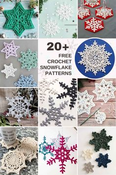 20 free crochet snowflake patterns that are easy to make and perfect for christmas