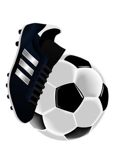 a black and white soccer ball with the word adidas on it