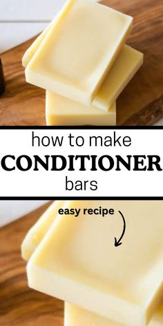 Homemade hair conditioners are great for keeping your hair soft and shiny. And while many commercial products contain harsh chemicals, artificial fragrances, and dyes that can damage your hair over time, this homemade hair conditioner contains minimal, natural ingredients to nourish and strengthen hair. Conditioner Bar Recipe, Diy Shampoo Bar, Hair Conditioner Bar, Shampoo Bar Recipe