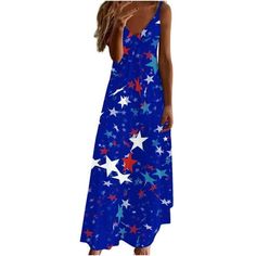 clearance Store,under $5 Clothes StoreClick Here Usmixi Formal Dresses for Women 4th of July High Waist Patriotic Spaghetti Strap Maxi Dresses V-Neck Sleeveless American Flag Print 2023 Summer Long Dress Blue XXXL FEATURE: Pull on Dress,Strap Dresses,Sleeveless,V-Neck,Long,American Flag Print,This is a casual dress with special design that can show your perfect figure, make you more attractive, and can easily control parties, cocktail,beaches and other occasions. MATERIAL:95% Rayon+5% Spandex.Th Red Formal Dresses, Summer Long Dress, Blue Dress Formal, Long Red Dress, American Flag Print, Spaghetti Strap Maxi Dress, Formal Dresses For Women, Long Summer Dresses, White Dress Summer