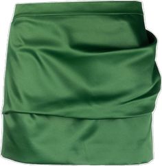 Fitted Green Mini Skirt For Evening, Elegant Green Mini Skirt For Night Out, Elegant Green Ruffled Bottoms, Elegant Green Mini Skirt For Party, Silk Mini Skirt For Party, Elegant Green Ruched Skirt, Chic Green Ruffled Skirt, Chic Ruched Satin Skirt, Green Ruffled Mini Skirt For Party