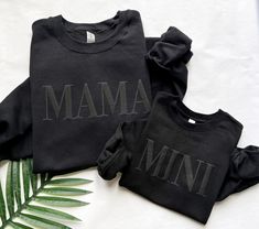 Who doesn't love to match with their mini?! Twin with your mini bestie in our matching Mama and Mini sweatshirts.  To order choose your style, either mama or mini Next choose your size then add to cart! Complete for each item you wish to order! Adult sizes are Gildan brand sweatshirts and are 50/50 cotton/polyester blend. Fit is true to size for a relaxed, comfy fit. If you'd like an oversized look, order 1-2 sizes up! Toddler sizes are 60/40 Cotton/Polyester blend. Fit is true to size.  Care In Mama Mini Sweatshirt, Mama And Mini Sweatshirts, Mama And Me Shirts, Mommy And Mini, Mom And Me Shirts, Brand Sweatshirts, Mom Clothes, Mama And Mini, Mommy Outfits