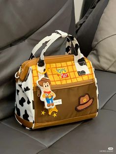 Color Block Tote Bag, Color Block Tote, Cartoon Toys, Kids' Bag, Luxury Girl, Woody Toy Story, Shoulder Sling, Disney Bag