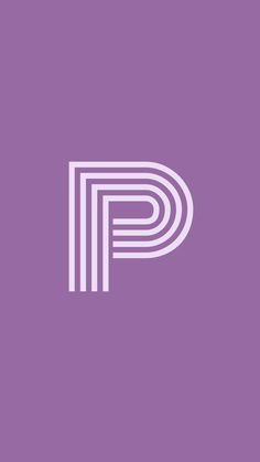 the letter p in white on a purple background