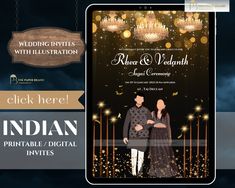 this Indian wedding invitation & indian wedding card design as indian wedding invites is designed to welcome your dear and near one for their gracious presence with elegance & royalty  we can customise more like this for you - to get your own invite customised - message us !  We will be doing it for you !  This is a digital download and no physical  product will be shipped  HOW IT WORKS ?  STEP 1 > add this product to your cart and complete your purchase . STEP 2 > once your order is successful Indian Wedding Card Design, Wedding Invitation Indian, Indian Sangeet, Engagement Invite, Indian Invitations, Wedding Card Design Indian, Indian Engagement, Hindu Wedding Cards, Hindu Wedding Invitations