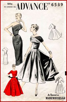 an old fashion sewing pattern from the 1950's