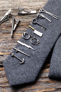 Unlock massive compliments when you wear an accessory like this. Our Antique Key tie bar is reminiscent of visually intriguing keys from times past, and will help you get where you need to go. Imported. Gentleman Style Accessories, Mens Luxury Accessories, Ties Mens Fashion, Silver Tie, Designer Suits For Men, Tie Men, Dapper Gentleman, Antique Keys, Diy Clothes Life Hacks