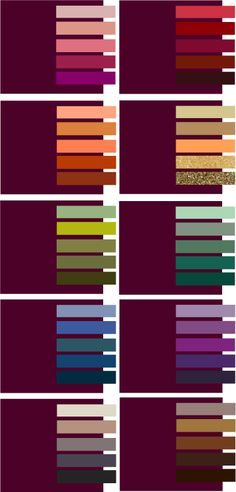 the color chart for different shades of purple