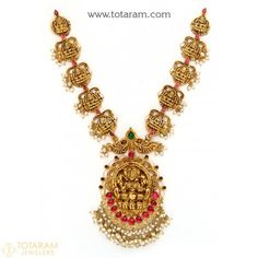 22K Gold Temple Jewellery Necklaces -Indian Gold Jewelry -Buy Online Silver Temple Necklace With Jewels, Festive Temple Jewelry Necklace With Antique Finish, Antique Temple Necklace With 17 Jewels As Gift, Temple Jewelry Style Necklace With Jewels For Celebrations, Temple Jewelry Necklace With Jewels For Celebration, Temple Jewelry Necklaces With Jewels For Festivals, Jeweled Pendant Necklace For Festivals, Wedding Temple Jewelry Necklace With Antique Finish, Festival Temple Jewelry Necklaces With Jewels