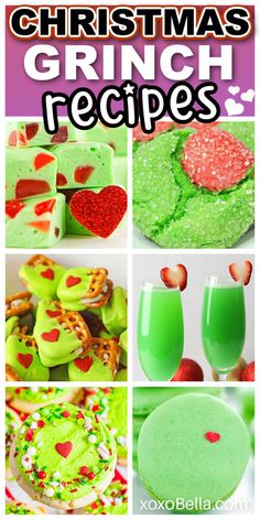 Christmas Grinch themed recipe ideas Grinch Recipes, Green Treats, Grinch Ideas, Recipes For Christmas, Cookies And Cakes, Festive Cocktails, Delicious Cookies, Charcuterie Board, Grinch