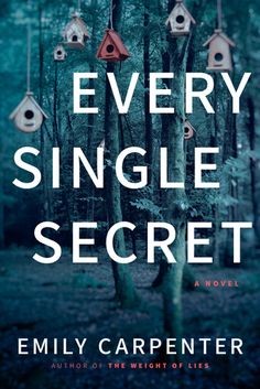 the book cover for every single secret by emiy carpenterer, with hanging birdhouses