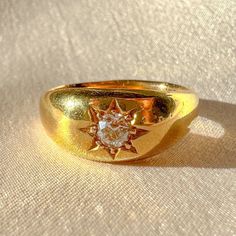 Antique Old Cut Diamond Starburst Solitaire Ring 1901 Heirloom Jewelry, Birmingham England, Heirlooms Jewelry, Rings Vintage, Wedding Aesthetic, Material Girl, Diamonds And Gold, European Cut Diamonds, Wedding Dreams