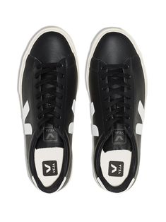 Shop VEJA Campo Chromefree sneakers with Express Delivery - FARFETCH Urban Black Sneakers With Embossed Logo, Casual Lace-up Sneakers With Logo, High-top Leather Skate Shoes With Branded Heel Counter, Leather High-top Skate Shoes With Branded Heel, Black Sporty Sneakers With Embossed Logo, Sporty Black Sneakers With Embossed Logo, Classic Leather Skate Shoes With Textured Sole, Classic Lace-up Sneakers With Branded Heel Counter, Leather Sports Sneakers With Vulcanized Sole