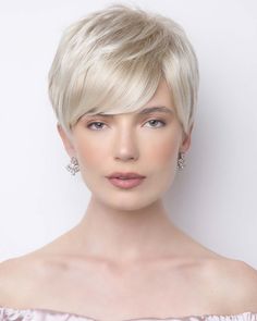 Couture Collection Hair Length: Fringe 1.97-3.35" | Crown 3.14" | Nape 1.57" Weight: 2.07 oz. Amara from our Alexander Couture Collection is a short-length synthetic wig. This straight ready-to-wear wig is a pixie cut with a stylish fringe on the side. This style has texture and a body that will give you an effortless look. Amara is machine-made with adjustable tabs in the back nape area to allow a more comfortable fit. The result is a comfortable fit with a natural look that is both fashionable Swept Fringe, Wilshire Wigs, Wig Outlet, Vivica Fox Wigs, Ponytail Hair Piece, Best Wig Outlet, Kids Wigs, Creamy Blonde, Monofilament Wigs