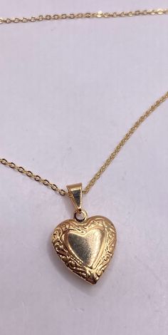 Gold Heart-shaped Etched Jewelry, Gold Etched Heart Jewelry, Etched Heart Gold Jewelry, Etched Heart-shaped Gold Jewelry, Gold Etched Heart Necklace, Vintage Gold Locket, Memorial Pendant, Veteran Owned Business, Magical Jewelry