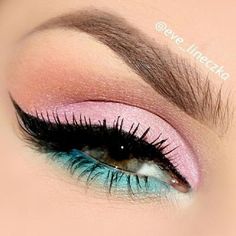 Pink And Blue Makeup, Pastel Makeup, Easter Makeup, Beauty Make-up