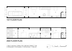 two floor plans for the first and second floors in a home with an attached garage