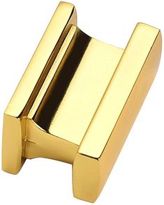 a gold metal door handle on a white background