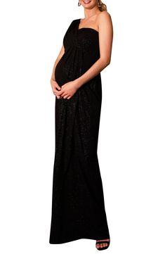 Show off your growing bump at your next event in this gorgeous, sparkling gown designed with a one-shoulder neckline and flattering pleat details. Style Name:Tiffany Rose Galaxy One-Shoulder Maternity Gown. Style Number: 5899252. Available in stores. Sparkling Gown, Rose Galaxy, Pregnant Bridesmaid, Sparkle Gown, Galaxy Dress, Tiffany Rose, Maternity Bridesmaid Dresses, Gown Fashion, Maternity Gown