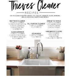 Young Living Essential Oil Thieves Household Cleaner Recipes Thieves Cleaner Recipe, Essential Oil Cleaner, Thieves Cleaner, Young Living Essential Oils Recipes, Essential Oils Cleaning, Cleaner Recipes, Yl Essential Oils, Living Essentials Oils, Living Essentials