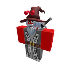 the wizard's hat is sitting on top of a red box with an arrow