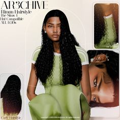 an image of a woman with long curly hair on the cover of magazine argecive