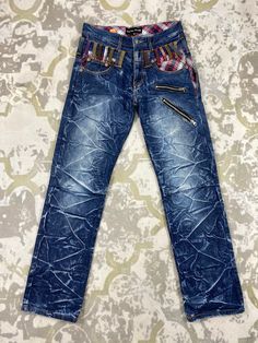 31x31.5 Blue Vintage Nylaus Japanese Brand Jeans Denim JN3429 Size: 31 Actual measurement (inches): Waist - 31 Front Rise - 10.5 Hips - 42 Thigh - 11.5 Knee - 8 Leg Opening - 16 Inseam - 31.5 Outseam - 41.5 Material : Cotton  #JN3429 Blue Cotton Jeans With Zip Fly, Faded Denim Bottoms With Zip Fly, Dark Wash Denim Jeans With Zip Fly, High Rise Blue Jeans With Zip Fly, Blue High Rise Jeans With Zip Fly, Casual Denim Jeans With Zip Fly, Blue Denim Jeans With Zip Fly, Blue Mid-rise Jeans With Zip Fly, Blue Straight Leg Jeans With Zip Fly