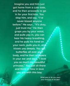 a poem written by someone in front of a green background with lights on the wall