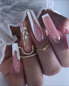 Ombre Nail Art Designs, Sassy Nails, Long Acrylic Nail Designs, Stylish Nails Designs, Nails Design With Rhinestones, Dope Nail Designs, Fall Acrylic Nails, Unique Acrylic Nails, Acrylic Nails Coffin Short