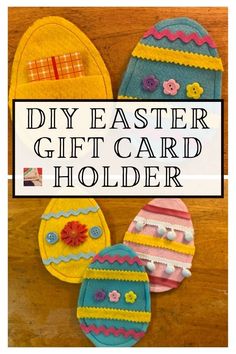 an easter gift card holder made out of felt