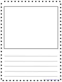 a blank paper with black dots on the bottom and one line at the top that says,