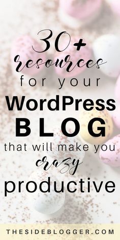 pink and white macaroons with the words 30 resources for your wordpress blog