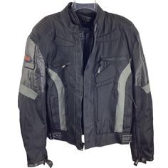 Black & Grey Xelement Motorcycle/Riding Jacket (14315hanging) - Looks New!! - Has Padding! - Chest 45” - Length 26.5” - Shoulder 20” - Sleeves 25" #Jacket #Goth #Rock #Grunge #Biker 20230104_14315hanging Black Tactical Winter Outerwear, Tactical Black Winter Outerwear, Black Techwear Biker Jacket For Outdoor, Functional Black Biker Jacket For Outdoor, Functional Winter Biker Jacket For Motorcycling, Casual Black Biker Jacket For Outdoor, Casual Black Biker Jacket For Outdoor Activities, Black Biker Jacket For Fall Outdoor Activities, Black Moto Outerwear For Outdoor