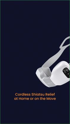 an advertisement with the words cordless shatsu relief at home or on the move