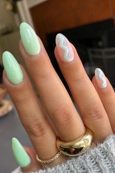 Nails For 2023, Teen Nails, Almond Acrylic, Unghie Sfumate, Summer Gel Nails, Nails Classy, Spring Acrylic Nails, Cute Simple Nails, Shaped Nails