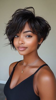 Short Haircuts for Black Women Hair Transformation, Natural Texture, Black Women Hairstyles, Short Hair Cuts, Effortless Style, Unique Style, Black Women, Short Hair Styles, Hair Cuts