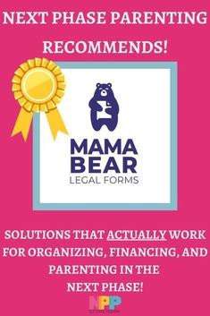 the mama bear legal form for organizing, financial and parenting in the next phase