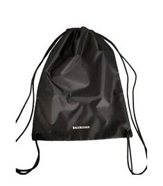 Balenciaga Drawstring Nylon Logo Backpack  | eBay Nylon Backpack Gym Bag With Adjustable Strap, Nylon Gym Backpack With Adjustable Strap, Nylon Gym Bag With Adjustable Straps For Travel, Travel Nylon Gym Bag With Adjustable Straps, Nylon Travel Gym Bag With Adjustable Straps, Nylon Backpack With Functional Drawstring, School Backpack With Drawstring In Nylon, Nylon School Backpack With Functional Drawstring, Casual Nylon Gym Bag