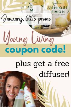 Hey there, oil-curious friend! You've been interested in ordering from Young Living for awhile and you've been waiting for the right time.  ​ ​Welp! The time is now! I have a discount code for you to get 10% off your 1st order PLUS a free diffuser! ​ ​For the rest of January, 2025, use my coupon code for 10% off your first order plus you'll get a free diffuser!  ​ ​Young Living Essential Oils discount / promo code