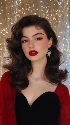 Retro waves Christmas hairstyle Prom Hairstyles Mid Length Hair, Late Hairstyles, Sleek Curls, Hairstyles Mid Length, Running Late Hairstyles, Different Hair Lengths, Intricate Braids, Retro Curls, Messy Bun With Braid