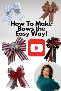 This is the perfect tutorial for anyone who has ever wanted to learn how to make a bow. Julie shows you step by step how to make 5 different bows at various levels from beginning to end. Learn how to make them by hand and also how to make 1 using a bow maker. This will have you ready to decorate packages, wreaths and your home in time for the holiday season.
#julieswreathboutique #youtubetutorial #bowmaking #easybows #handmadebows How To Make Large Ribbon Bows, Make Bow For Wreath, Making Bows With Bow Maker, How To Make A Layered Bow, Wreath Bow Tutorial Step By Step Video, How To Make A Bow With Multiple Ribbons, How To Make A Big Christmas Bow, How To Make A Large Christmas Bow, How To Make A Bow Video