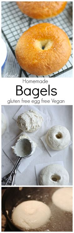 homemade bagels with glaze in the middle