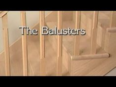 an image of stairs with the words the balusters on it's side