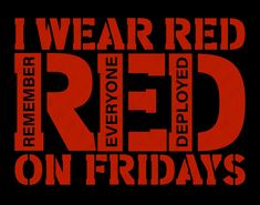 i wear red on friday's t - shirt with the words, i wear red on friday's