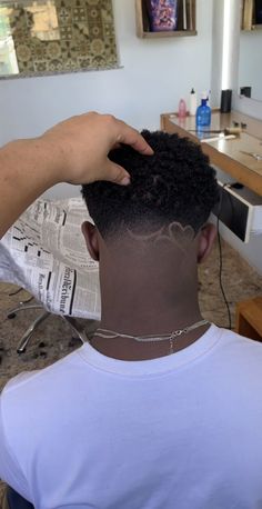 Haircut Designs For Men Black, Low Taper Fade Haircut Curly Hair Design, Back Haircut Designs, Mid Taper With Design, Freestyle Haircut Designs, Taper Fade Designs Men, Haircut For Men Short Hair, Cute Hair Designs, Back Taper Design