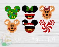 mickey mouse christmas svg cut files